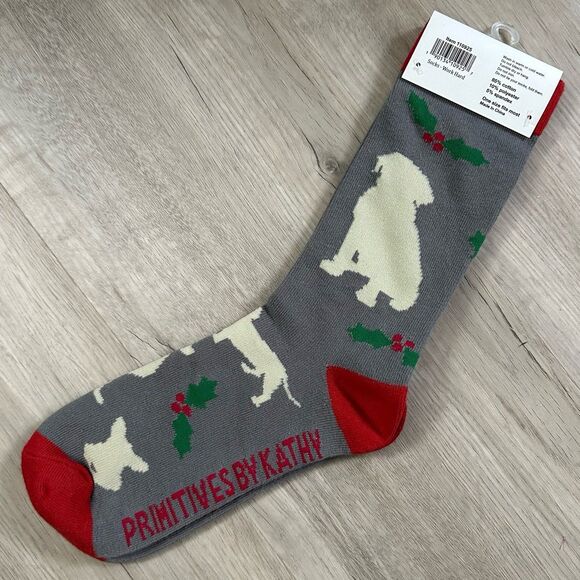 Primitives By Kathy Socks Holiday Christmas Dogs Silhouettes NEW NWT - Picture 2 of 4